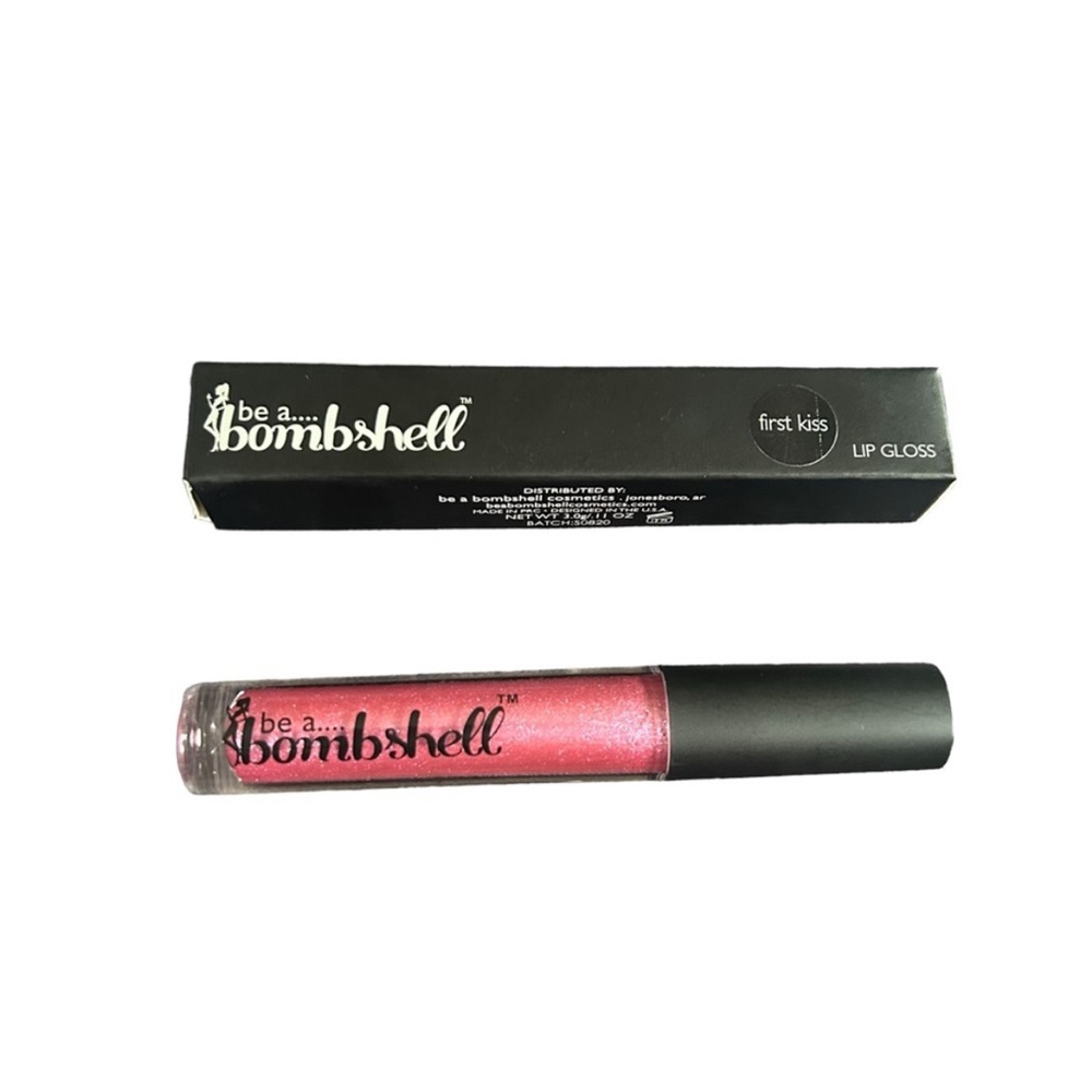 Be a Bombshell First Kiss Lip Gloss Sheer Shimmer Berry Pink Discontinued NWT